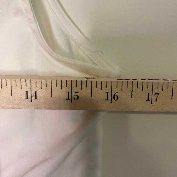 Mudpie White Sleeveless Shift Dress V Neck Classic Vacation Cotton Stretch S - Picture 11 of 13